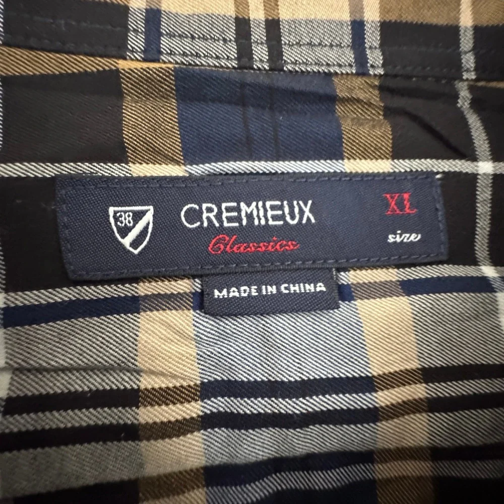 Cremieux Men's Plaid Shirt Size XL Long Sleeve Button‎ Front